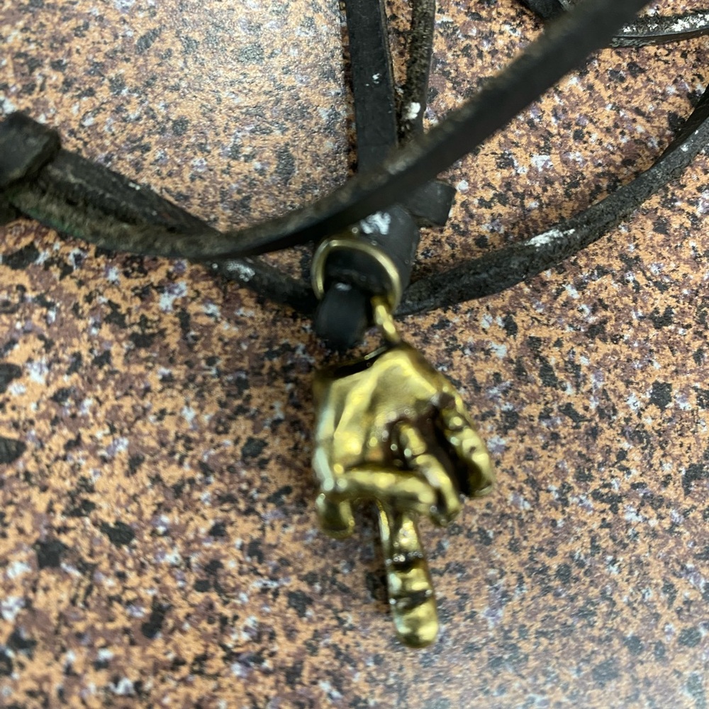 Solid Brass Finger Rawhide Adjustable, Paint Spla… - image 2